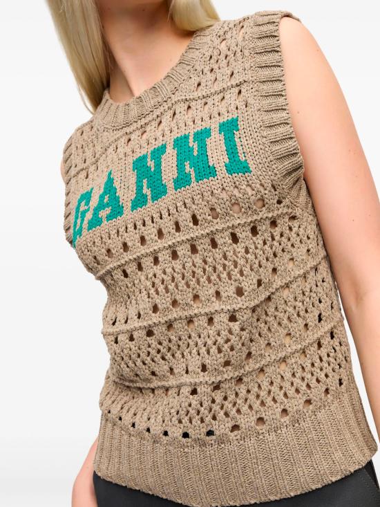 25SS 가니 베스트 K2428 921 Green - GANNI