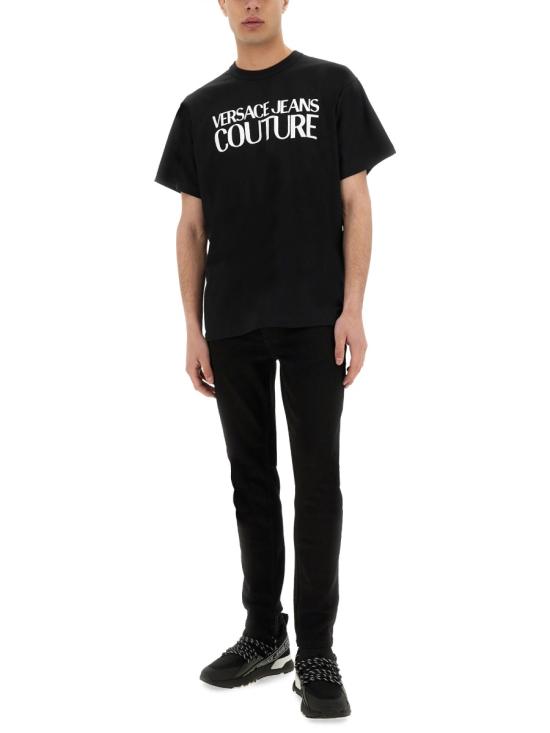 25SS 베르사체 반팔 티셔츠 78GAHE05CJ00E 899 BLACK DOM - VERSACE