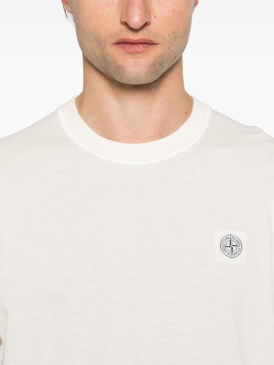 25SS 스톤 아일랜드 반팔 티셔츠 K1S152100237S0057V0193 IVORY DOM - STONE ISLAND