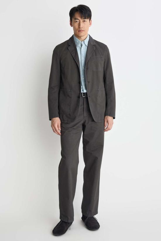  포터리 수트 자켓 헤링본 스포츠 재킷 차콜 - POTTERY