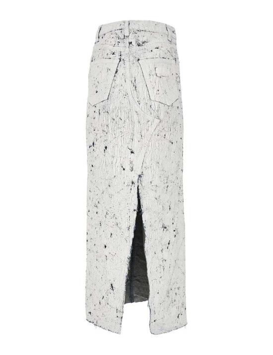  MM6 메종마르지엘라 데님 스커트 Mm6 메종 마르지엘라 크랙클 데님 맥시 스커트 - MM6 MAISON MARGIELA