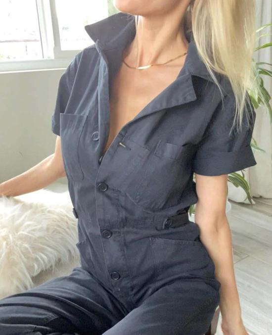  바비 카 목걸이/팬던트 헤링본 목걸이 옐로우 골드 - BOBBIE CARR