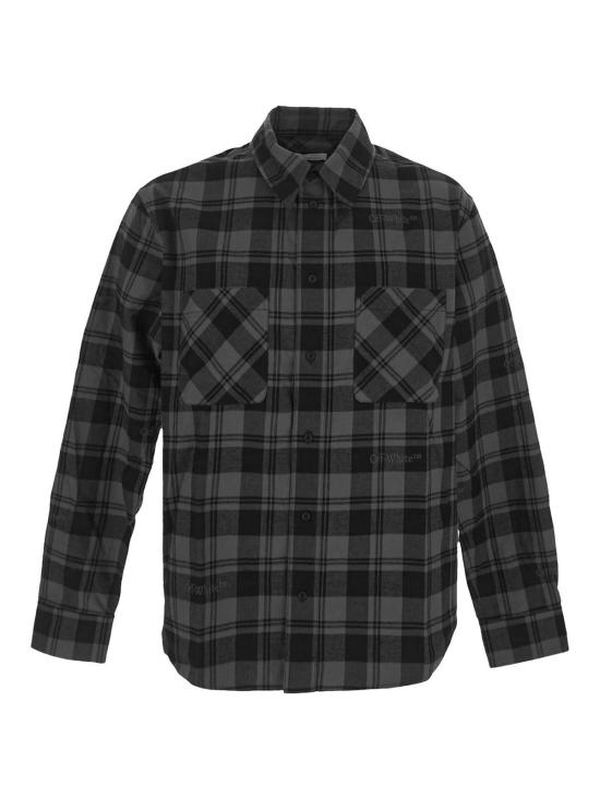  오프화이트 긴팔 셔츠 OMGE030F23FAB0010800 Black