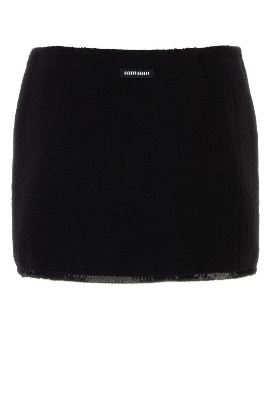 25SS 미우미우 숏 스커트 MG2133SOOO13RL F0002 Black - MIU MIU