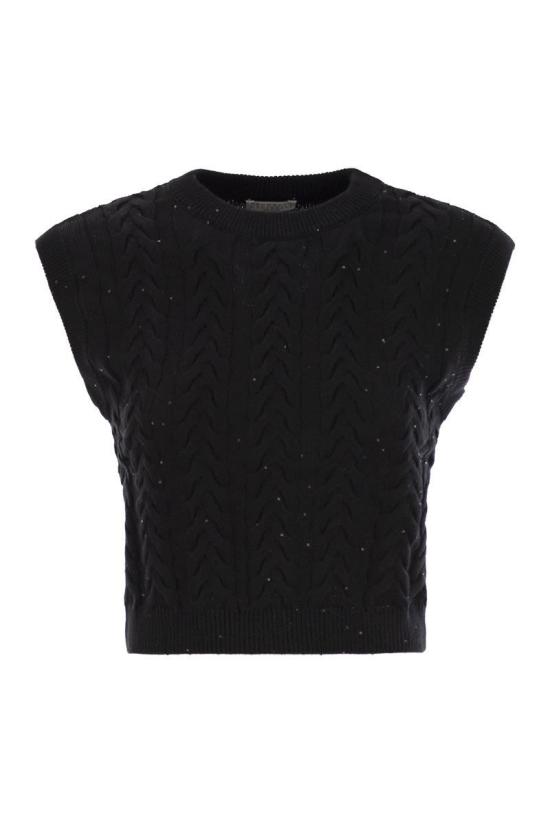 25SS 브루넬로 쿠치넬리 베스트 MDV798130C101 Black - BRUNELLO CUCINELLI