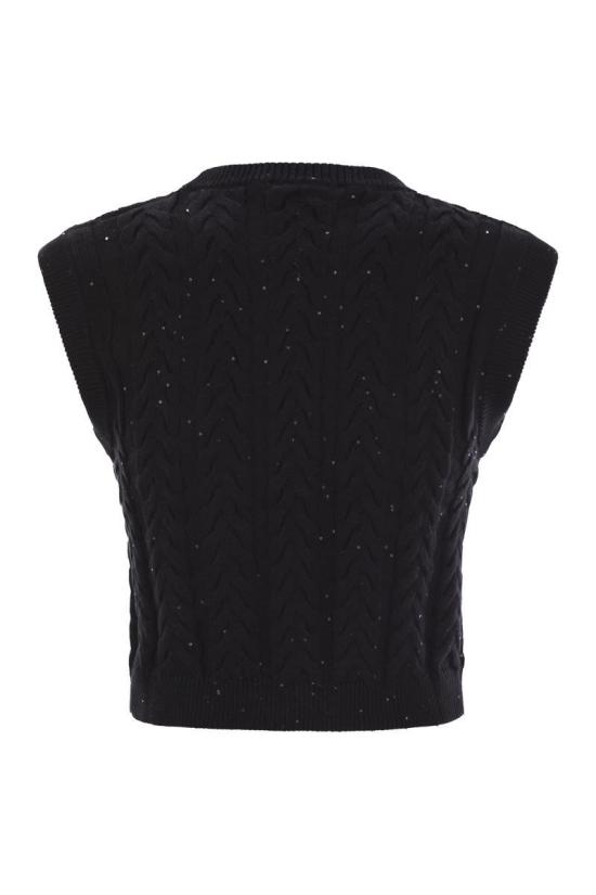 25SS 브루넬로 쿠치넬리 베스트 MDV798130C101 Black - BRUNELLO CUCINELLI