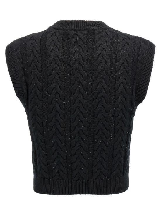 25SS 브루넬로 쿠치넬리 베스트 MDV798130C101 Black - BRUNELLO CUCINELLI