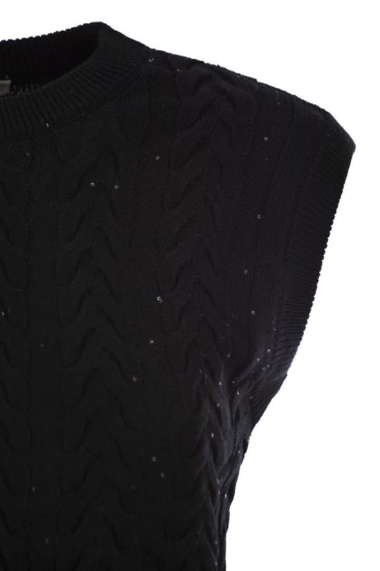 25SS 브루넬로 쿠치넬리 베스트 MDV798130C101 Black - BRUNELLO CUCINELLI