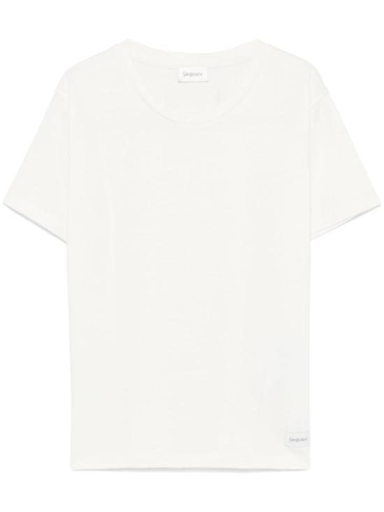 24FW 생로랑 반팔 티셔츠 810277 Y37RY9502 White