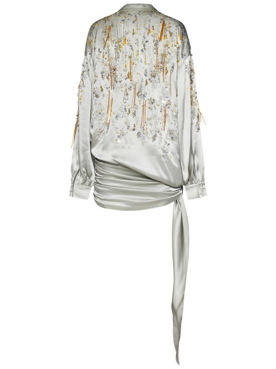 25SS 아멘쿠튀르 숏 원피스 ACS25412 L37 Grey - AMEN COUTURE