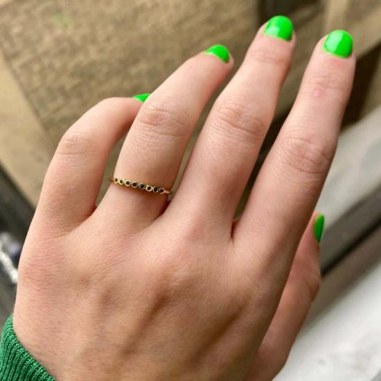  제니 권 디자인스 반지 제니 권 디자인 블랙 다이아몬드 코블스톤 - JENNIE KWON DESIGNS