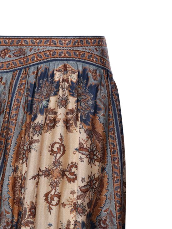 25FW 짐머만 롱 스커트 3479SSS253 BLUE CREAM INDIENNE FLORAL - ZIMMERMANN