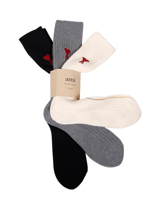 25SS 아미 양말 BFUSC003 379 971 OFF WHITE GREY BLACK