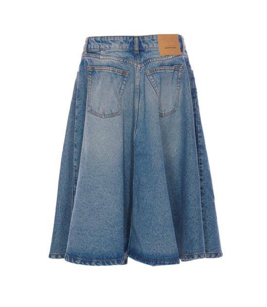 25SS 아미 미디 스커트 FSK226DE0046480 USED BLUE DOM - AMI