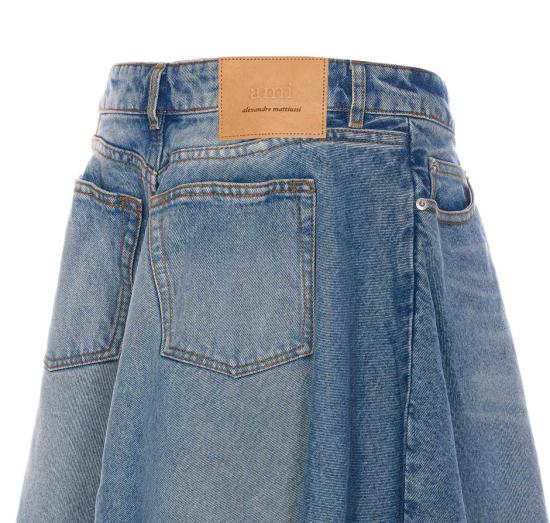 25SS 아미 미디 스커트 FSK226DE0046480 USED BLUE DOM - AMI