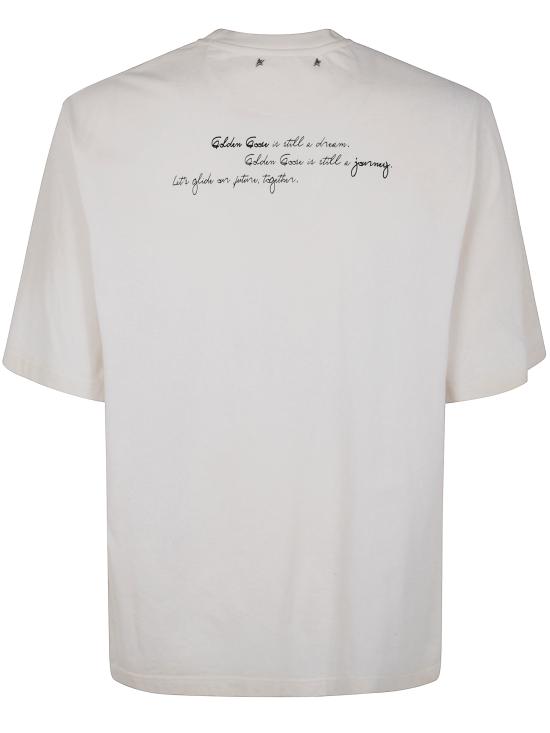 25SS 골든구스 반팔 티셔츠 GUP01873P00187411569 WHITE DOM - GOLDEN GOOSE
