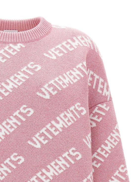  베트멍 스웨터 UE54KN220PBABYPINKWHITE - VETEMENTS