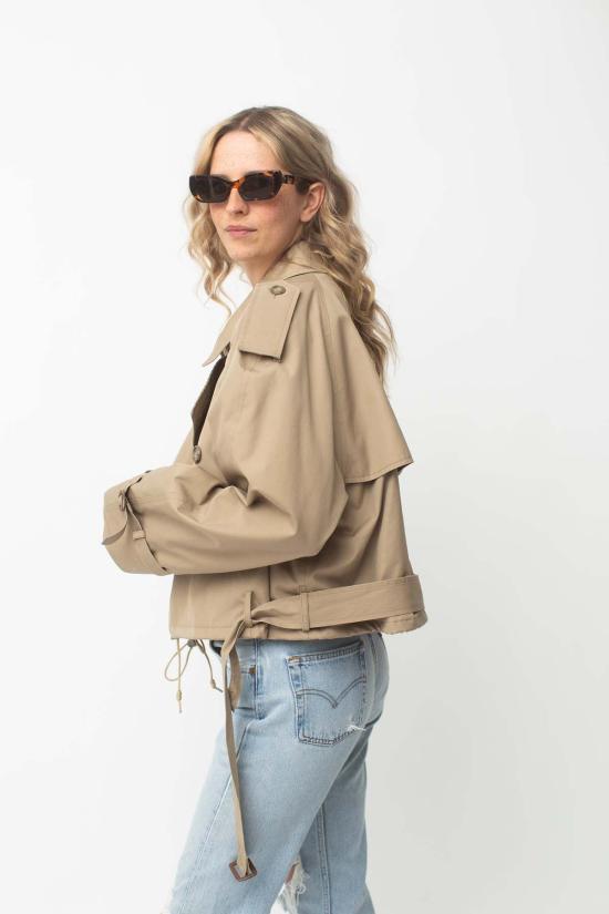  Mokey X Preservation 트렌치 코트 모키 X 프레저베이션 리워크 크롭 트렌치 재킷 - OTHER BRANDS