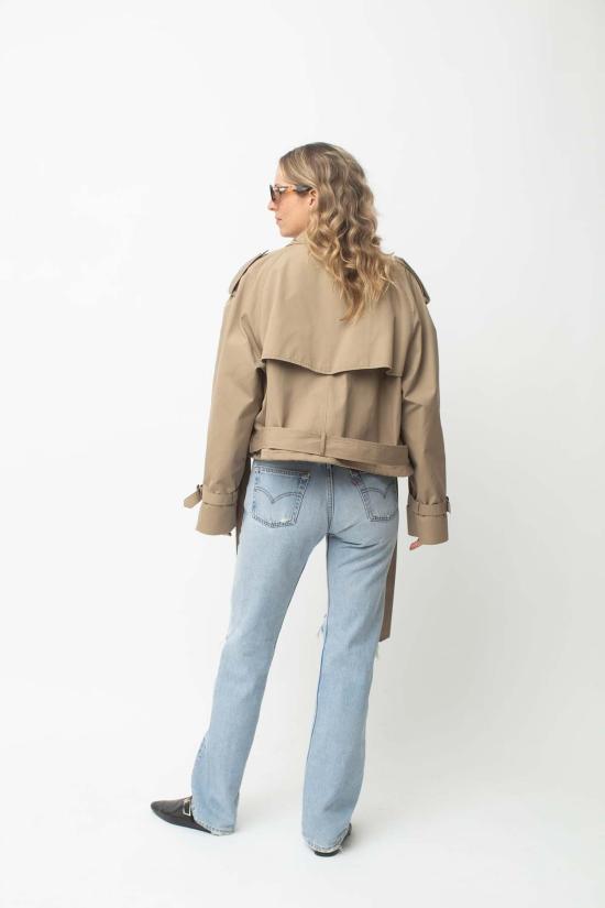  Mokey X Preservation 트렌치 코트 모키 X 프레저베이션 리워크 크롭 트렌치 재킷 - OTHER BRANDS