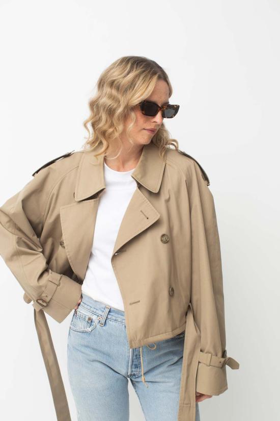  Mokey X Preservation 트렌치 코트 모키 X 프레저베이션 리워크 크롭 트렌치 재킷 - OTHER BRANDS