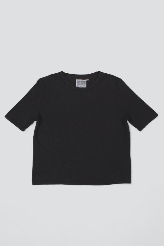  영메이븐 반팔 티셔츠 정메이븐 크롭 실버레이크 티셔츠 블랙