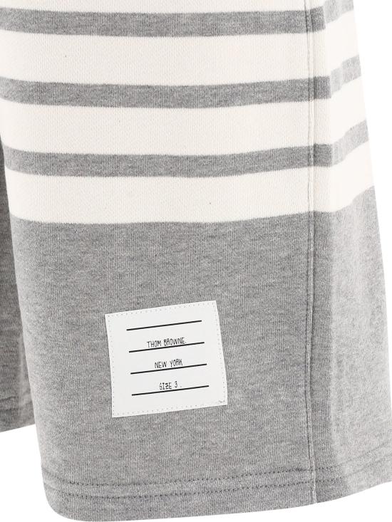  톰브라운 RWB 코튼 사선 버뮤다 MJQ012H00535068 - THOM BROWNE