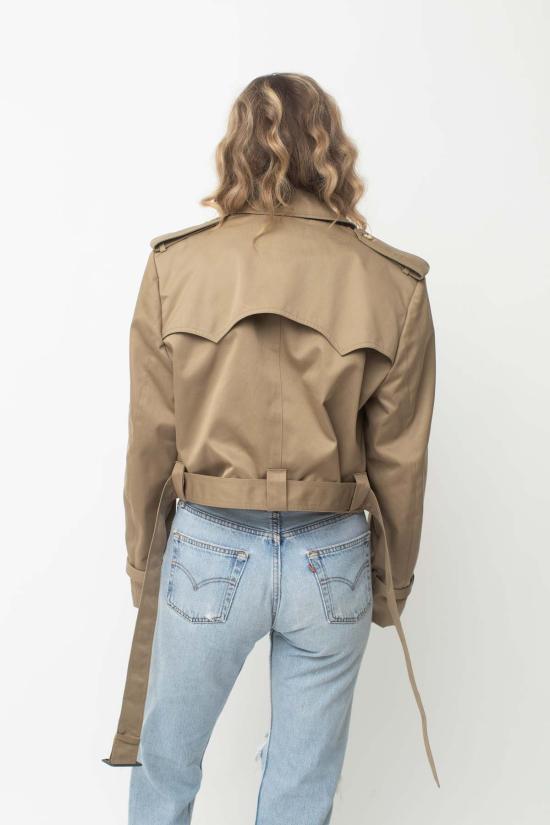  Mokey X Preservation 트렌치 코트 모키 X 프리저베이션 리워크 크롭 트렌치코트 S - OTHER BRANDS