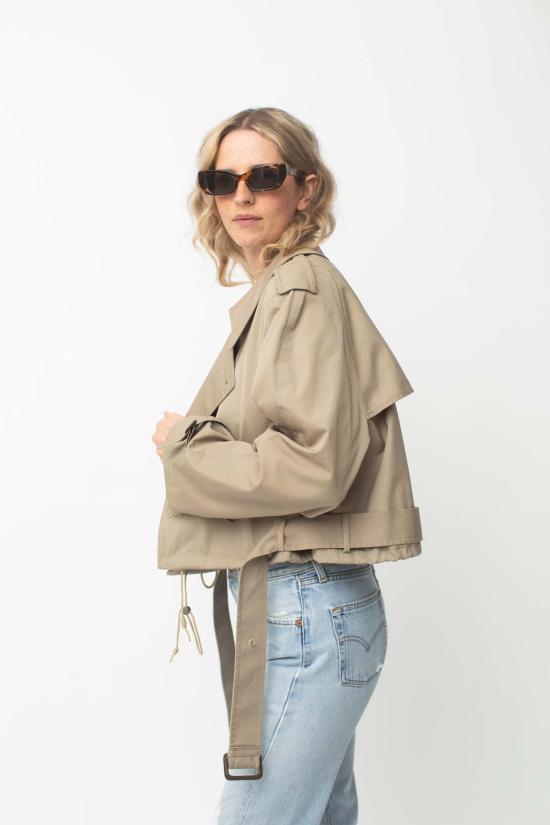  Mokey X Preservation 트렌치 코트 모키 X 프리저베이션 리워크 크롭 트렌치코트 M - OTHER BRANDS