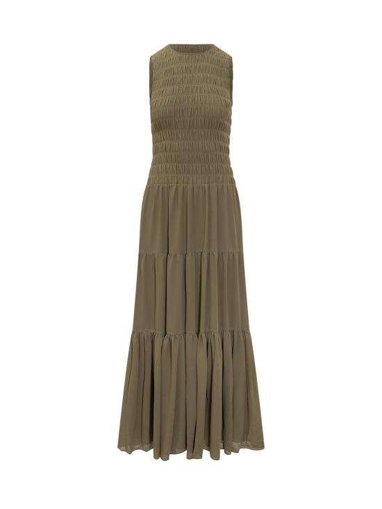 25SS 마이클 코어스 롱 원피스 MS582VF7R3 305 SAFARI GREEN