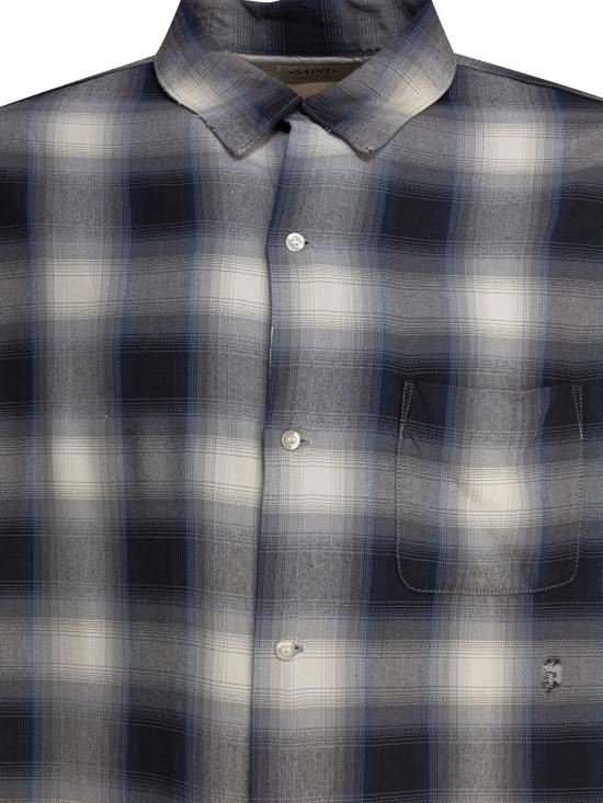 25SS 세인트 미카엘 긴팔 셔츠 SMHR80000C29NVY - SAINT MXXXXXX