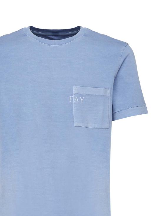 25SS 페이 반팔 티셔츠 NPMB350132TUY1U601 Blue - FAY