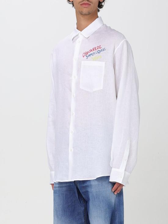 25SS 디스퀘어드2 긴팔 셔츠 S78DM0048D35294 100 White - DSQUARED2