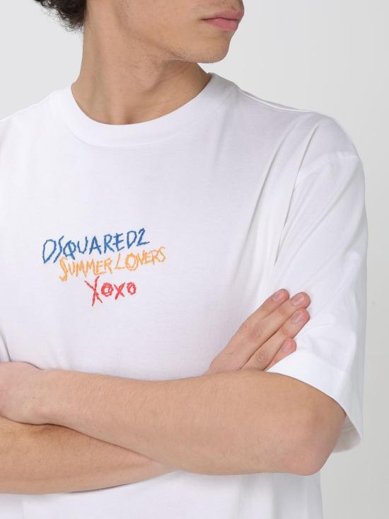 25SS 디스퀘어드2 반팔 티셔츠 S78GD0097S24583 100 White - DSQUARED2