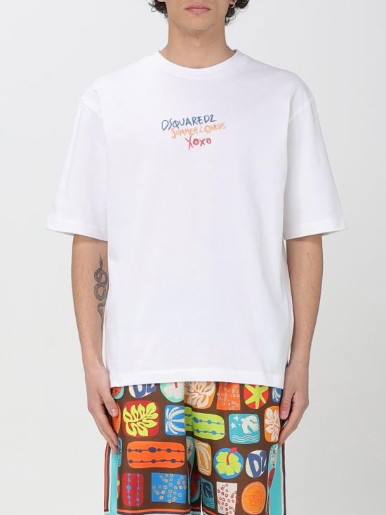 25SS 디스퀘어드2 반팔 티셔츠 S78GD0097S24583 100 White