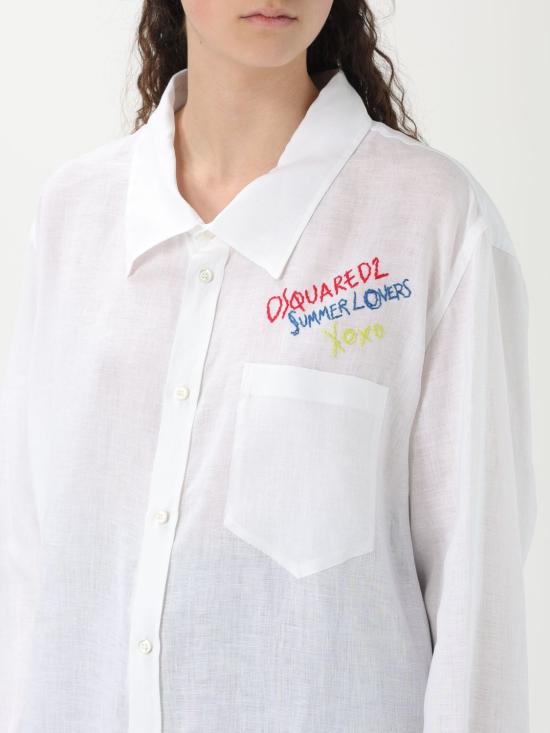 25SS 디스퀘어드2 셔츠 S73DL0277 D35294 100 White - DSQUARED2