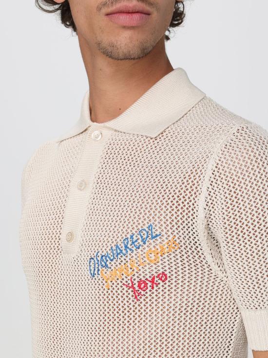 25SS 디스퀘어드2 폴로 티셔츠 S78HA0045 D13130 103 Cream - DSQUARED2
