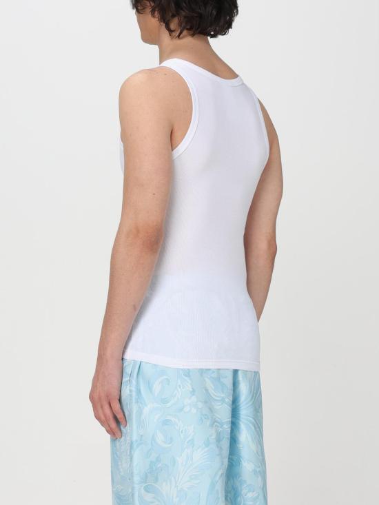 25FW 베르사체 민소매 티셔츠 10131251A09410 1W000 White - VERSACE