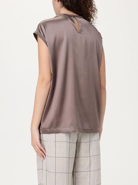 25SS 브루넬로 쿠치넬리 민소매 티셔츠 M0C59EH500 C2925 Brown - BRUNELLO CUCINELLI