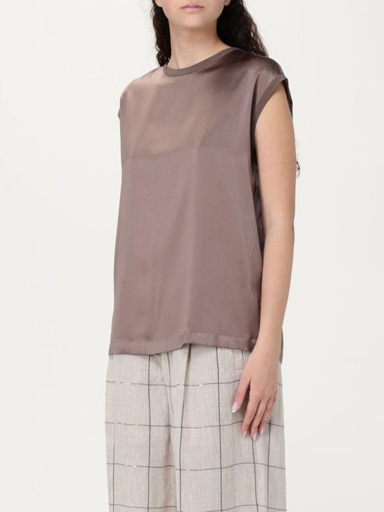 25SS 브루넬로 쿠치넬리 민소매 티셔츠 M0C59EH500 C2925 Brown - BRUNELLO CUCINELLI