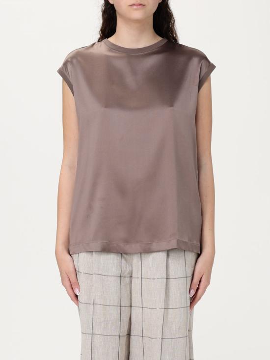 25SS 브루넬로 쿠치넬리 민소매 티셔츠 M0C59EH500 C2925 Brown