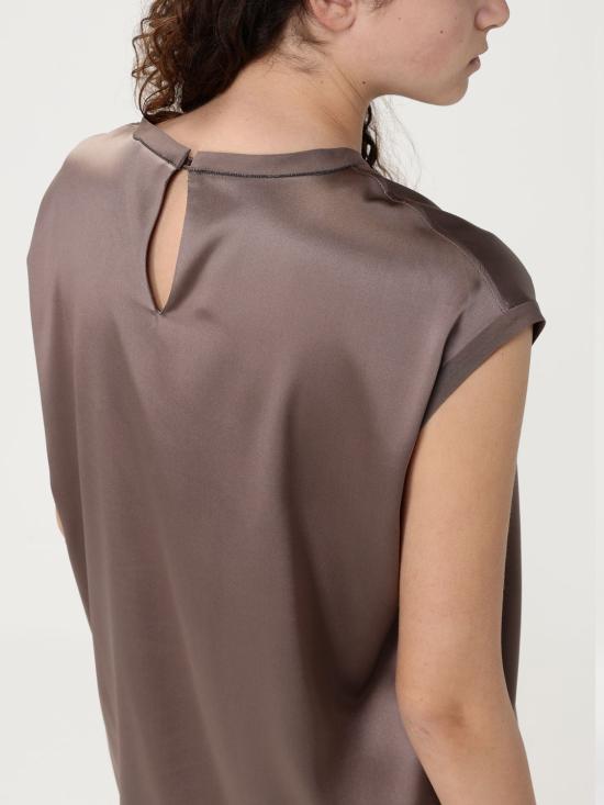 25SS 브루넬로 쿠치넬리 민소매 티셔츠 M0C59EH500 C2925 Brown - BRUNELLO CUCINELLI