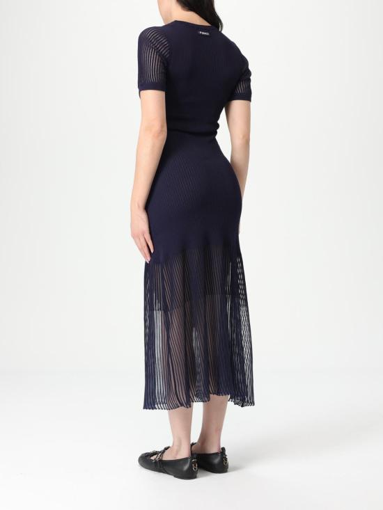 25SS 핑코 롱 원피스 104806A2GJ G82 Blue - PINKO