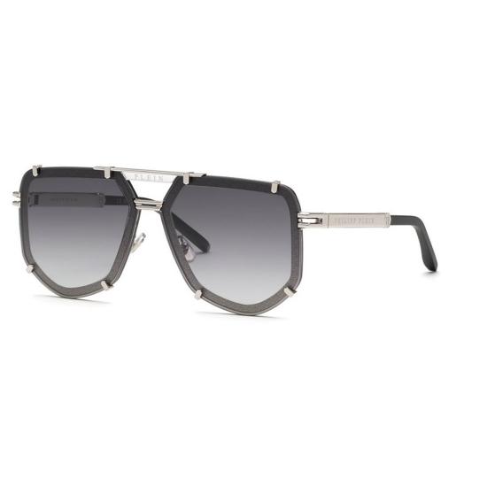 25SS 필립 플레인 선글라스 SPP132 0K07 SILVER BLACK