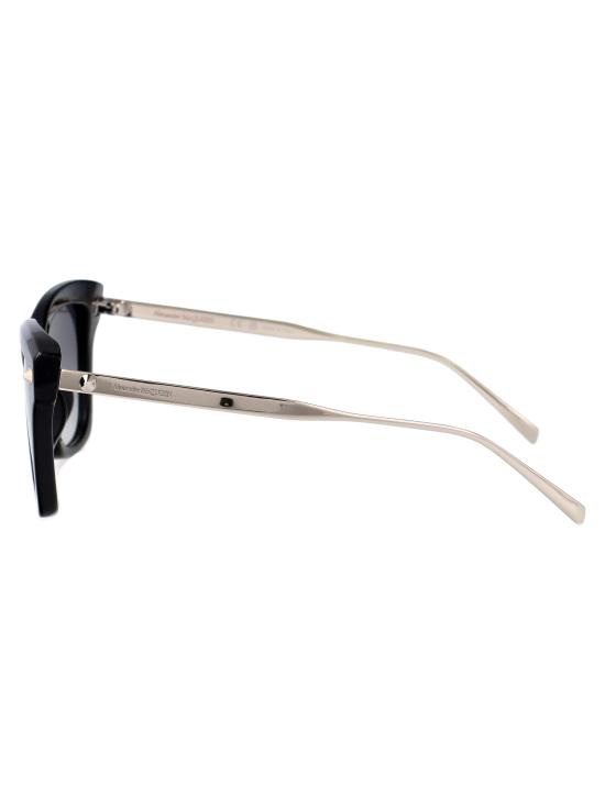 25SS 알렉산더 맥퀸 선글라스 AM0483S 001 BLACK SILVER GREY - ALEXANDER MCQUEEN