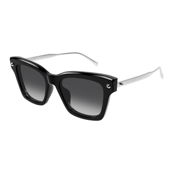 25SS 알렉산더 맥퀸 선글라스 AM0483S 001 BLACK SILVER GREY