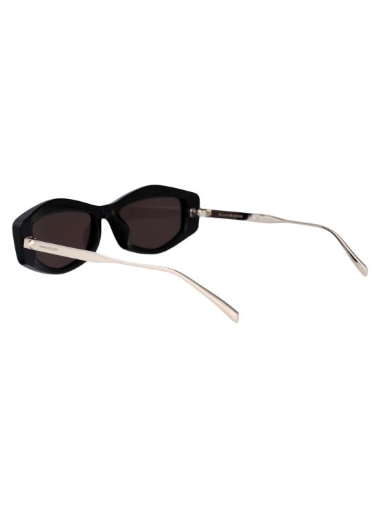 25SS 알렉산더 맥퀸 선글라스 AM0482S 001 BLACK SILVER GREY - ALEXANDER MCQUEEN
