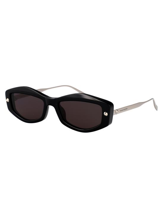 25SS 알렉산더 맥퀸 선글라스 AM0482S 001 BLACK SILVER GREY - ALEXANDER MCQUEEN