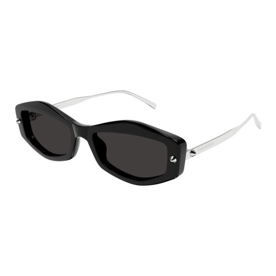 25SS 알렉산더 맥퀸 선글라스 AM0482S 001 BLACK SILVER GREY