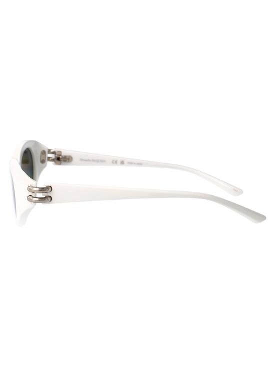 25SS 알렉산더 맥퀸 선글라스 AM0469S 004 WHITE WHITE SILVER - ALEXANDER MCQUEEN