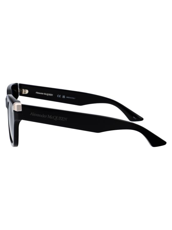 25SS 알렉산더 맥퀸 선글라스 AM0439S 002 BLACK BLACK BLUE - ALEXANDER MCQUEEN